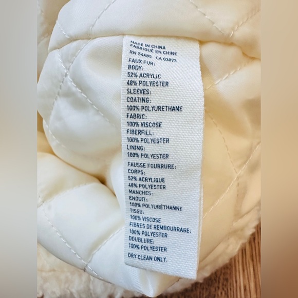 American Eagle Outfitters Black and Cream Teddy Jacket LARGE - Picture 12 of 14